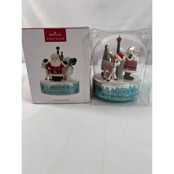 Hallmark 2023 Nostalgic Noel Santa Reindeer Snowman Christmas Ornament NIB - Picture 2 of 2